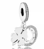 Charm colgante trébol y herradura circonias