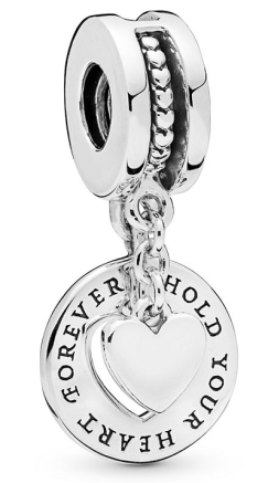 Charm colgante medallón Forever Hold Your Heart