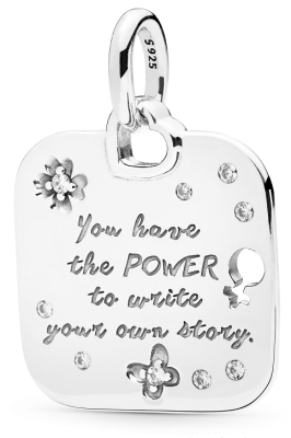 Charm colgante placa You Have The Power