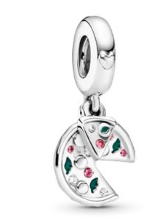 Charm colgante pizza circonias de colores