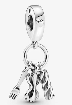 Charm Racimo Tenedor y Postres en Espiral