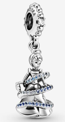Charm Colgante Princesa Vestido Espiral Azul Disney