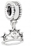 Charm Colgante Tiara Corazón Calado