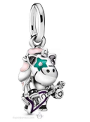 Charm Colgante Animal con Atuendo Morado y Estrella Verde