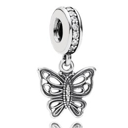 Charm Colgante Mariposa Alas Caladas