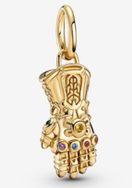 [P199] Charm colgante Guantelete del Infinito Marvel baño dorado
