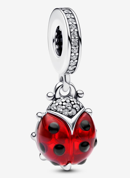 Charm colgante Mariquita Esmalte Rojo