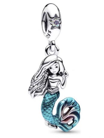 Charm colgante Sirena Rostro y Cola Turquesa