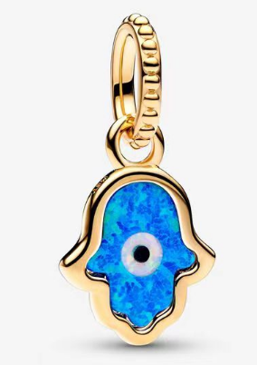 Charm colgante Mano de Hamsa Ojo Azul