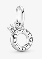[P301] Charm colgante corona logo Pandora con circonia