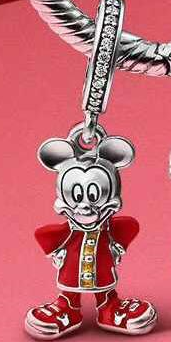 [P326] Charm colgante Mickey Mouse traje rojo Disney
