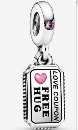 Charm colgante boleto Love Coupon Free Hug