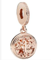 Charm colgante árbol de la vida baño oro rosa