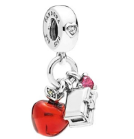 Charm colgante manzana roja y espejo