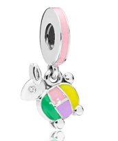 Charm colgante pelota de playa multicolor