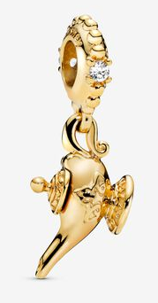 Charm colgante lámpara baño dorado brillante