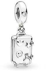 Charm colgante maleta de viaje grabada
