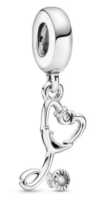 Charm colgante estetoscopio con corazón