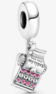 Charm colgante máquina de escribir You are my type