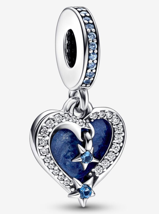 Charm colgante corazón noche estrellada Pandora