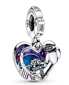 [P536] Charm colgante corazón nocturno Wall-E Pandora