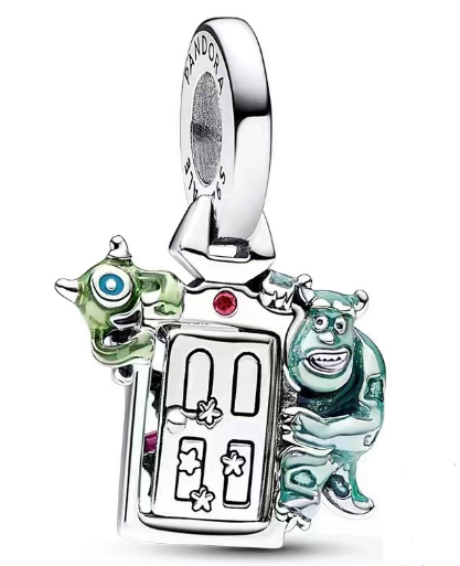 [P557] Charm colgante puerta Monsters Inc Mike y Sulley