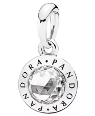 [P683] Charm colgante medallón Pandora piedra facetada