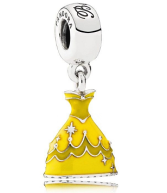 [P687] Charm colgante vestido Bella Disney amarillo
