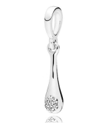 Charm colgante gota alargada con circonias