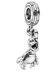 Charm colgante cangrejo plata pulida