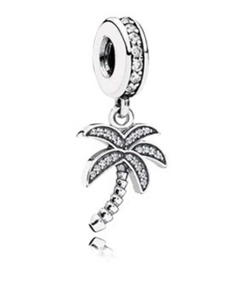Charm colgante palmera pavé circonias