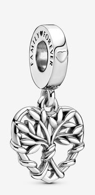 Charm colgante árbol de la vida corazón "Family Forever"