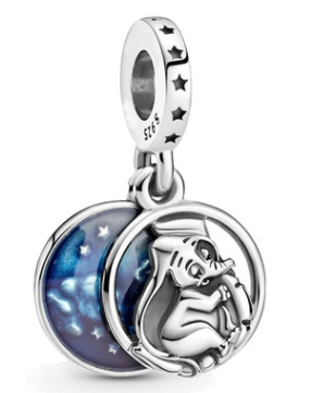 [P768] Charm colgante Disney Dumbo luna nocturna esmaltada