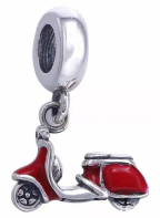 Charm colgante vespa roja esmaltada
