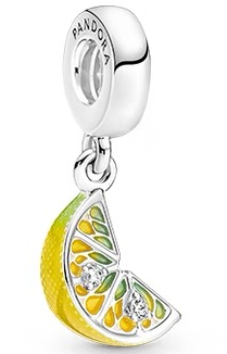 Charm colgante rodaja de limón esmaltada Pandora