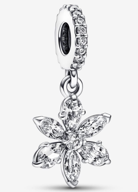 Charm colgante flor circonias talla marquesa