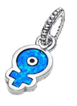 Charm colgante símbolo femenino con ojo protector