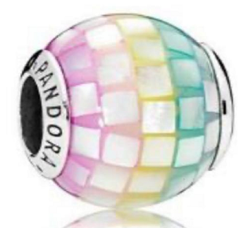 Charm bola mosaico multicolor pastel