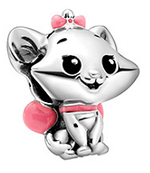 Charm Pandora Disney Marie gatita moño rosa