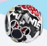 Charm Pandora Disney Minnie letras y moño
