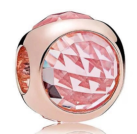 Charm Pandora cristal facetado oro rosa