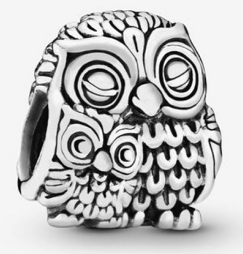 Charm búhos madre e hijo Pandora