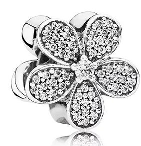 Charm flor pavé circonias Pandora