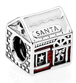 Charm casa de Santa esmalte rojo Pandora