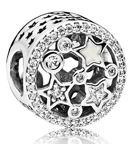 Charm calado estrellas circonias plata