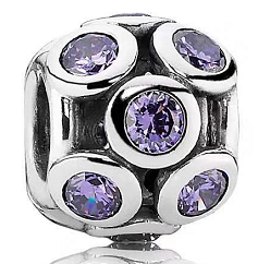 Charm lunares circonias lila