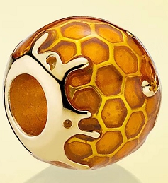 Charm Pandora panal de abejas ámbar