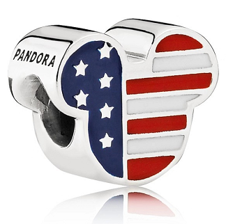 Charm Pandora Mickey Mouse bandera de Estados Unidos