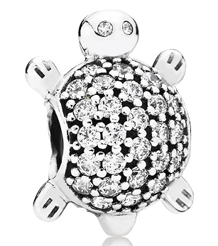 Charm tortuga caparazón circonias pavé