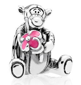 Charm Pandora Tigger con Flor Rosa Disney